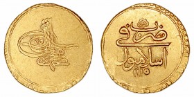 Monedas Extranjeras
Turquía 
Zeri. AV. Estambul. 1110 H. Ahmed III (1703-1730). 3.46g. Fr.30. MBC+.