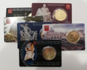 Monedas Extranjeras
Vaticano 
50 Cents. Cuproníquel. Lote de 6 monedas. Coin Card (nº 1, 2, 3, 4, 6 y 7). Presentadas en blister. SC.