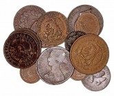 Monedas Extranjeras
Lotes de Conjunto
AE. Lote de 16 monedas. Argentina, Brasil, Francia, Indochina, Méjico, Uruguay.... MBC a BC-.