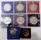 Monedas Extranjeras
Lotes de Conjunto
Cuproníquel. Lote de 8 monedas. Malaysia Ringgit 1980, Silver Jubilee crown 1977 Jersey, Tristan da Cunha, St....