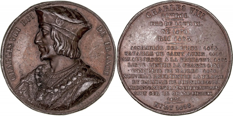 Medallas
Medalla. Estaño. Serie Reyes de Francia. Carlos VIII. Grabador Caqué, ...