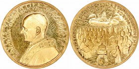 Medallas
Medalla. AV. Pablo VI. Concilio Vaticano II. Oro de 917 mil.. 10.55g. 26.00mm. PROOF.