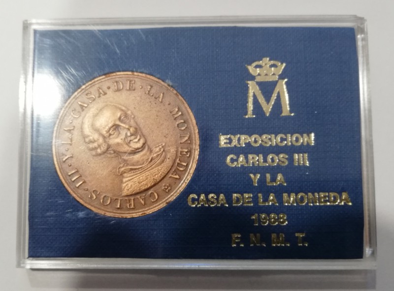 Medallas
Medalla. AE. 1988. Exposición Carlos III y la Casa de Moneda FNMT. 40....