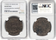 Philip V 8 Reales 1739 Mo-MF AU Details (Environmental Damage) NGC, Mexico City mint, KM103, Cal-1453. From the Charles R. Meekar, II Collection HID09...