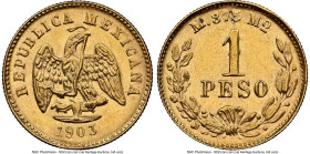 Republic gold Peso 1903 Mo-M MS62 NGC, Mexico City mint, KM410.5. HID09801242017 © 2024 Heritage Auctions | All Rights Reserved