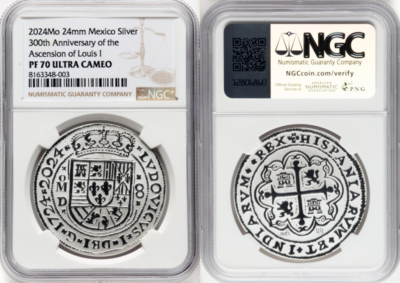 Estados Unidos silver Proof "Ascension of Louis I - 300th Anniversary" Medal (1 ...