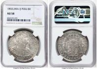 Charles IV 8 Reales 1802 LM-IJ AU58 NGC, Lima mint, KM97, Cal-920. Each side was struck slightly off-center. HID09801242017 © 2024 Heritage Auctions |...