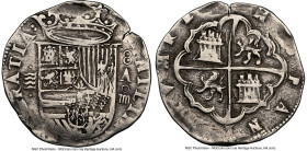 Philip II 4 Reales ND (1566-1588)-A XF Details (Edge Filing, Cleaned) NGC, Valladolid mint, Cal-435-445. Value as "IIII". HID09801242017 © 2024 Herita...
