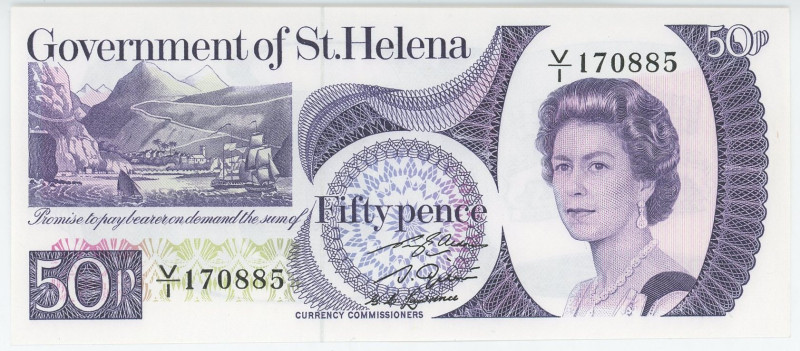 Saint Helena 50 Pence 1979 (ND)
P# 5, # V/1 170885; UNC