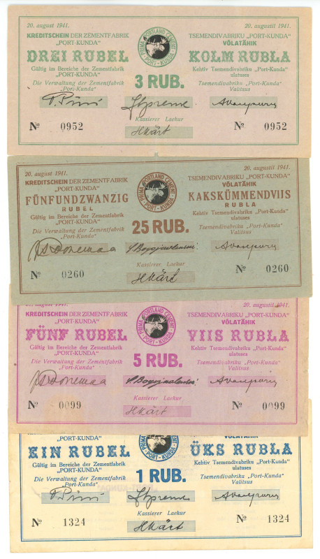 Estonia Port Kunda Set of 1941
VF-XF