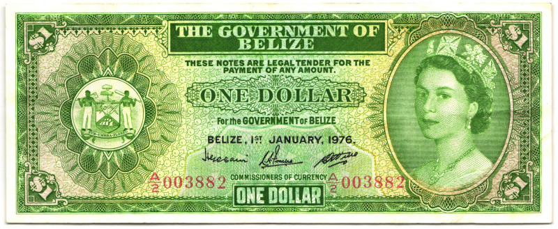 Belize 1 Dollar 1976
P# 33c, N# 213225; # A/2 0030882; VF