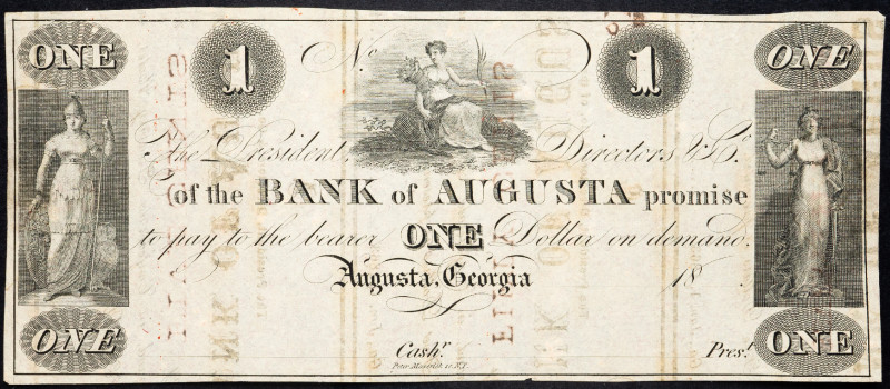 United States Georgia Bank of Augusta 1 Dollar 1800 s Remainder
AUNC