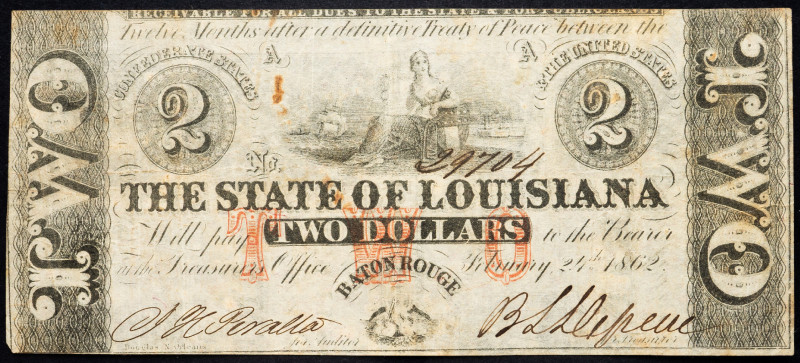 United States Louisiana 2 Dollars 1862
# 29704; VG