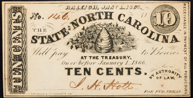 United States North Carolina 10 Cents 1863
# 146; AUNC