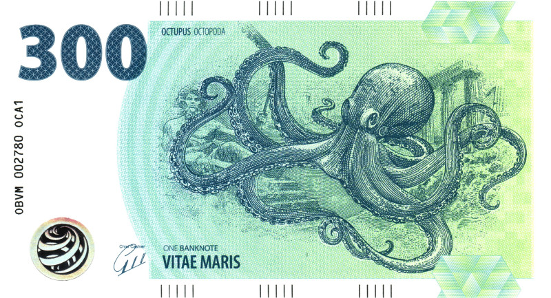 Europe 1 Banknote 2022 Vitae Maris - Octopus Octopoda
# OBVM 002780 OCA1; UNC