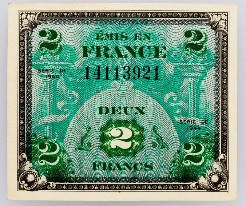 France 2 Francs 1944
P# 114, N# 204612; # 14113921; AUNC