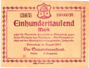 Germany - Weimar Republic Dittersbach 100000 Mark 1923