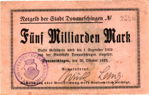 Germany - Weimar Republic Donaueschingen 5 Billion Mark 1923