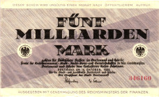 Germany - Weimar Republic Dortmund 5 Billion Mark 1923