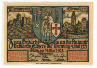 Germany - Weimar Republic Thuringen Eisenach (Thuringia) 50 Pfennig 1921