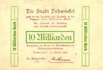 Germany - Weimar Republic Vohwinkel 10000000000 Mark 1923
