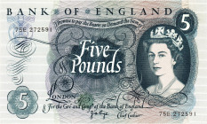 Great Britain Bank of England 5 Pounds 1970 - 1971 (ND)