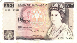 Great Britain Bank of England 10 Pounds 1980 - 1988 (ND)