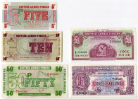 Great Britain British Armed Force Lot of 5 Banknotes 1948 - 1962