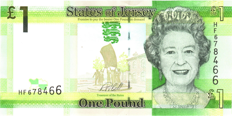 Jersey 1 Pound 2010 - 2018 (ND)
P# 32b, N# 202689; # HF 678466; UNC