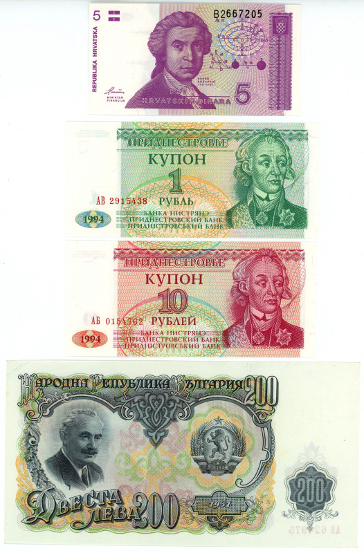 Europe Lot of 4 Banknotes 1951 - 194
Various Countries, Dates & Denominations; ...