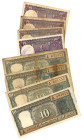 India Lot of 8 Banknotes 1949 - 1957 (ND)