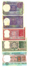 India Lot of 5 Banknotes 1966 - 1986 (ND)