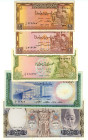 Syria Lot of 5 Banknotes 1972 - 1979