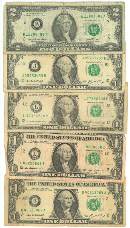 United States 4 x 1 - 2 Dollars 1985 - 2013
Various Dates & Denominations; F-VF