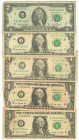 United States 4 x 1 - 2 Dollars 1985 - 2013