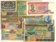 World Lot of 15 Banknotes 20 th Century