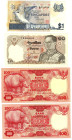 World Lot of 4 Banknotes 1980 - 1990