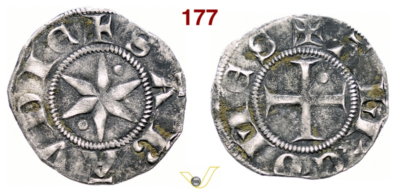 AMEDEO IV (1232-1253) Denaro forte buono di II tipo, Susa D/ Croce patente con g...