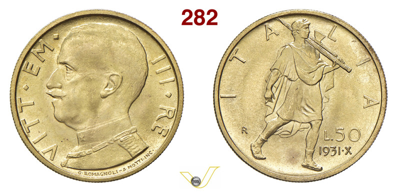 VITTORIO EMANUELE III (1900-1946) 50 Lire 1931, X EF , R, Roma Pagani 658 MIR 11...