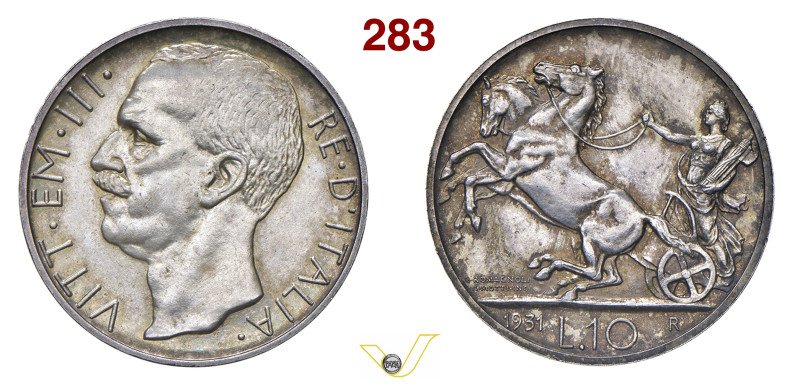 VITTORIO EMANUELE III (1900-1946) 10 Lire 1931 "Biga", R, Roma Pagani 696 MIR 11...