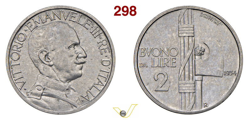 VITTORIO EMANUELE III (1900-1946) Buono da 2 Lire 1934 , R, Roma Pagani 752 MIR ...