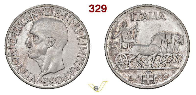 VITTORIO EMANUELE III (1900-1946) 20 Lire 1938, XVII EF , R, Roma Pagani 683 MIR...