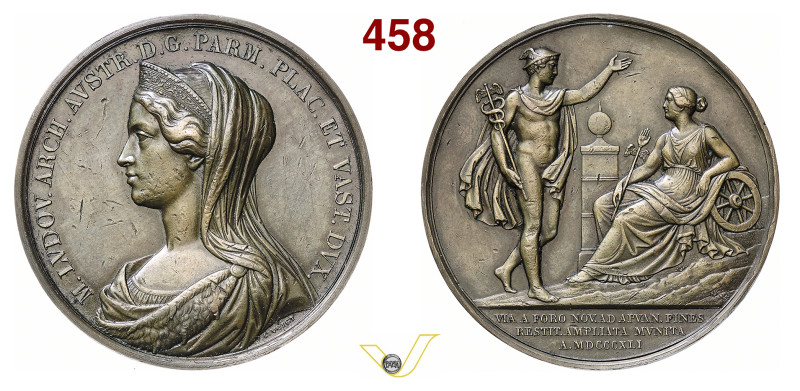 MARIA LUIGIA (1814-1847) Medaglia per ricordare le opere di costruzione della st...