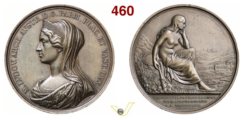 MARIA LUIGIA (1814-1847) Medaglia per la costruzione della strada da Borgo San D...