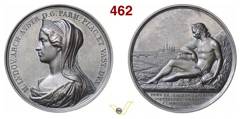 MARIA LUIGIA (1814-1847) Medaglia per la costruzione del ponte sul torrente Stir...