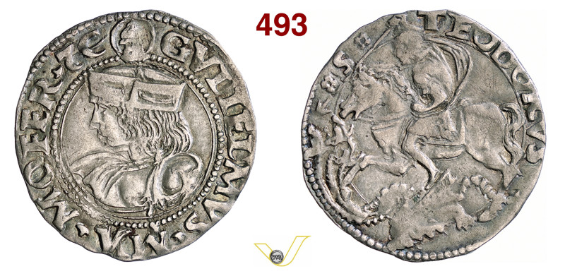 CASALE GUGLIELMO II PALEOLOGO (1494-1518) Cavallotto D/ Busto corazzato con berr...