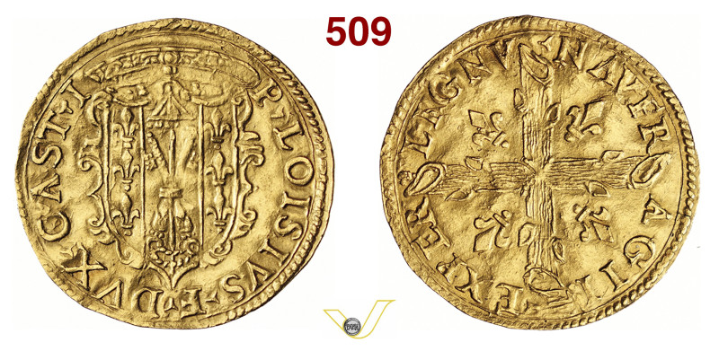 CASTRO PIER LUIGI FARNESE, Duca (1545-1547) Scudo d'oro D/ Stemma coronato R/ Cr...