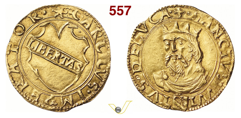 LUCCA REPUBBLICA (1369-1799) Scudo d'oro del Sole, stemma Pippi (1569-1571) D/ S...