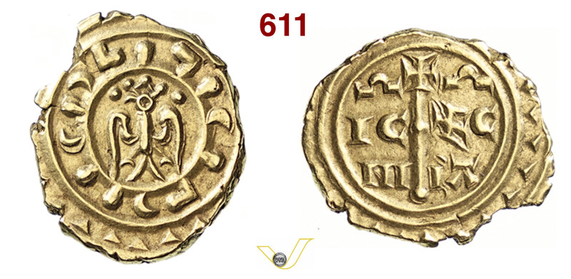 MESSINA FEDERICO II DI SVEVIA (1197-1250) Multiplo di Tarì D/ Aquila coronata ad...