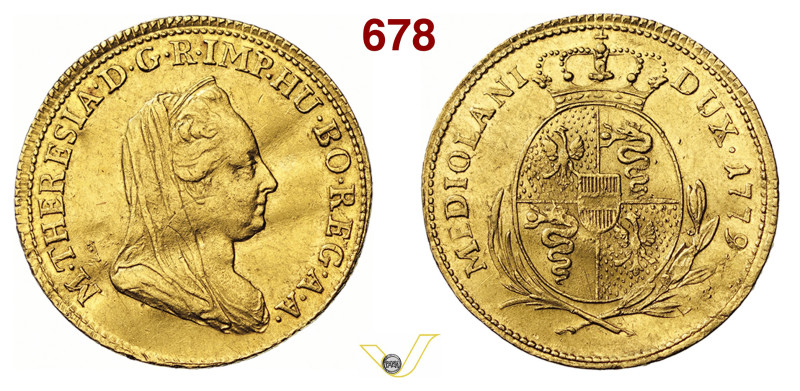 MILANO MARIA TERESA (1740-1780) Zecchino 1779 MIR 434/1 CNI 108 Crippa 37/A Au 3...